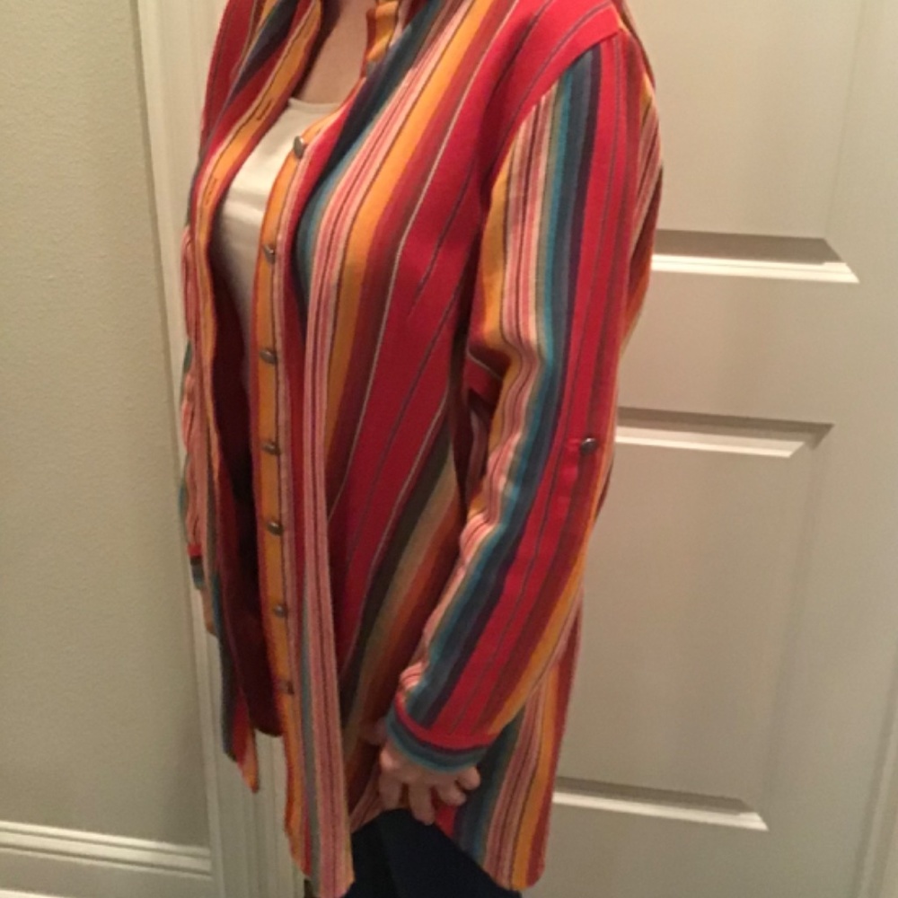 Lucky & Blessed Striped Multicolor Long Top - Picture 6 of 6